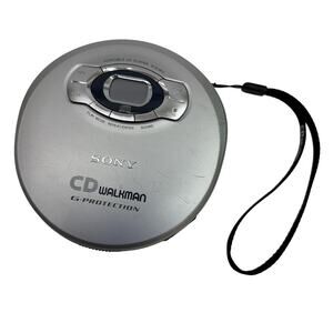Sony CD Walkman D-EJ611 Portable CD Player G-Protection Silver Tested